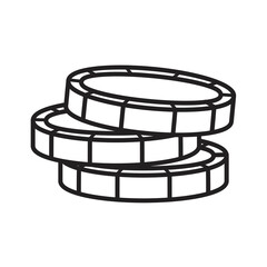 Isolated token casino poker game icon- Vector