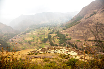 The Parque Archaeology site (Inca ruins)  near Pisac, Peru