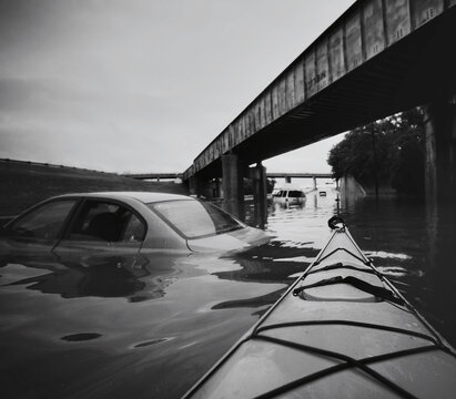 Kayaking on a Flooded Interstate