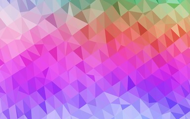 Light Multicolor, Rainbow vector triangle mosaic cover. A completely new color illustration in a vague style. Template for your brand book.