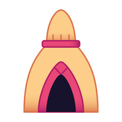 Isolated house peru culture tradition icon- Vector