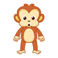 Isolated face emoji funny orangutan icon - Vector