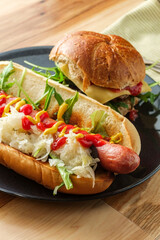 Barbecue Grilled Cheeseburger Hotdog