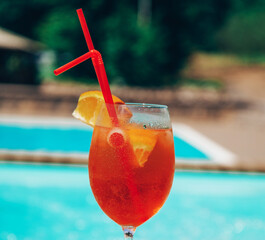 Summer cocktail. Pool. Summer. Vacation. 