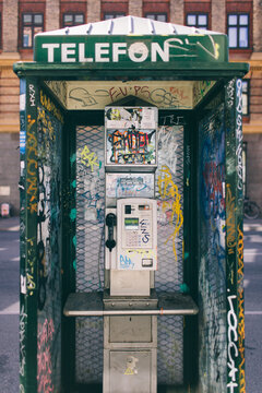 Defaced Pay Phone