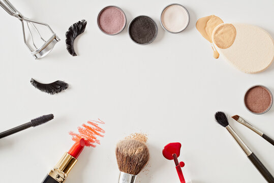 Collection of make up utensils