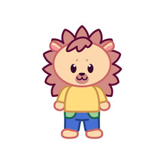 Isolated lion animal cute wild icon- Vector