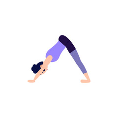 Isolated woman walking exercise yoga health life icon- Vector