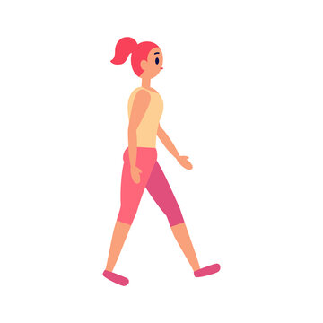 Isolated woman walking exercise yoga health life icon- Vector