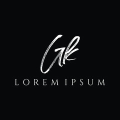 Letter GK luxury logo design vector