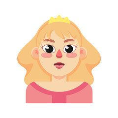 Isolated princess medieval fantasy old icon - Vector
