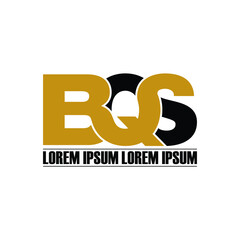 BQS letter monogram logo design vector