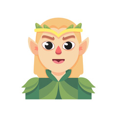 Isolated elf medieval fantasy old icon - Vector