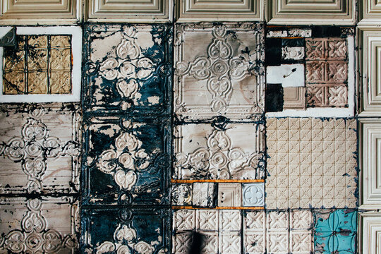 Colorful Vintage Ceiling Tiles