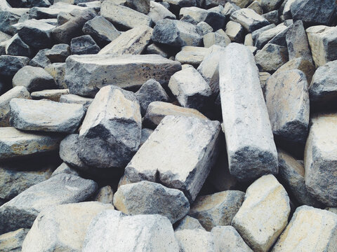 Pile of volcanic rock