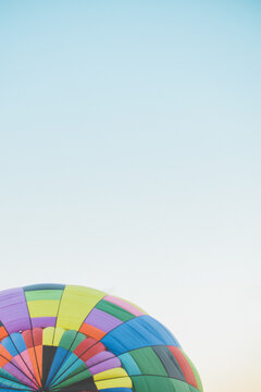 A Portion Of A Multi Colored Hot Air Balloon