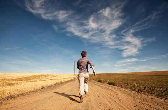 Man Running, Country Road