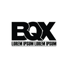 BQX letter monogram logo design vector