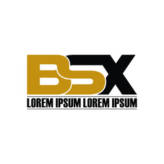 BSX letter monogram logo design vector