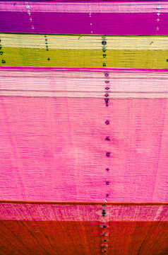 colorful saris drying