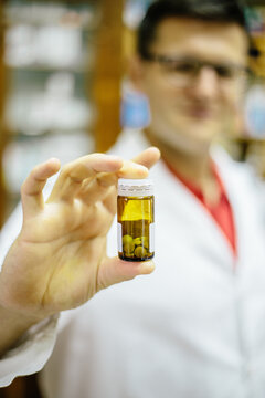 Pharmacy: Focus on Pill Bottle