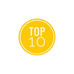 ''Top 10'' button/sign for design development/web design development