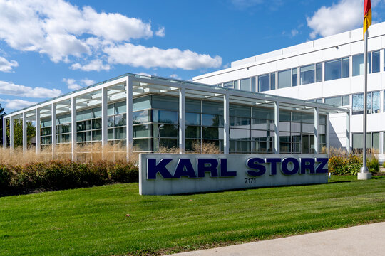 Mississauga, On, Canada - Sep. 19, 2020: Karl Storz Endoscopy Canada Ltd is shown in Mississauga, On, Canada on September 19, 2020. Karl Storz is an endoscope manufacturer headquartered in Germany. 