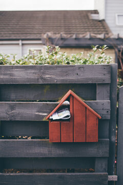 Mailbox with newspaper