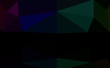 Obraz premium Dark Multicolor, Rainbow vector shining triangular pattern. An elegant bright illustration with gradient. Completely new design for your business.