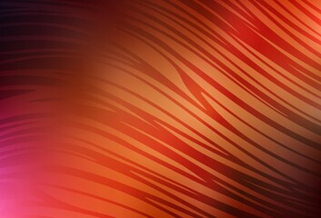 Dark Red vector texture with curved lines.