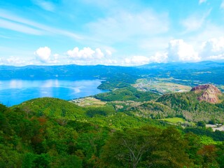 Fototapeta premium 有珠山からの景色