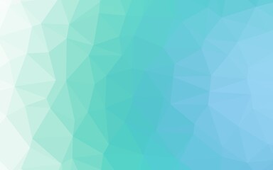 Light Blue, Green vector blurry triangle template. Creative illustration in halftone style with gradient. Polygonal design for your web site.