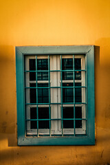 View of the facade of an old house in Greece
