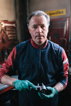 Mechanic working in auto repair shop