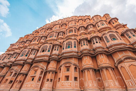 Hawa Mahal or Palace of Winds facade. Jaipur, India