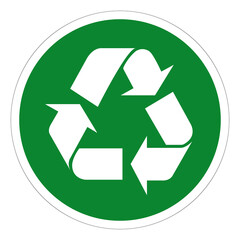 Recycle Symbol Sign,Vector Illustration, Isolated On White Background Label. EPS10