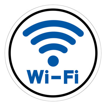 Wi-Fi Symbol Sign, Vector Illustration, Isolate On White Background Label .EPS10