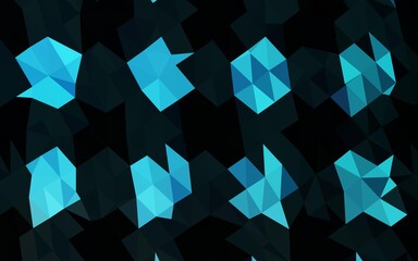 Fototapeta premium Light BLUE vector low poly cover. Geometric illustration in Origami style with gradient. New texture for your design.