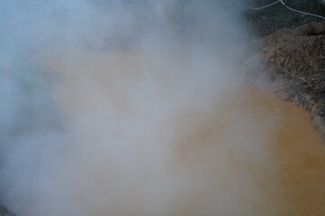 뱃부 온천에서 바라본 온천 모습