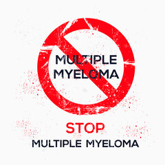 Warning sign (Multiple myeloma), vector illustration.