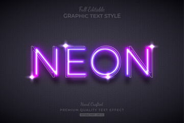 Neon Purple Editable Text Style Effect Premium