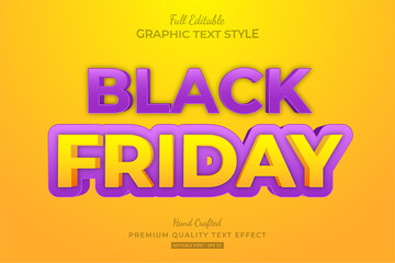 Fototapeta premium Black Friday Cartoon Editable Text Style Effect Premium