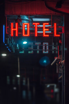 entrance to the hotel, the atmosphere of the street