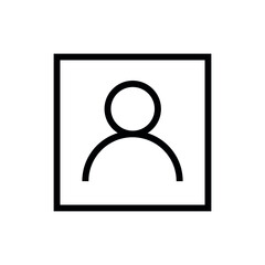 Vector icon of profile photo sign. People symbol. © Rolly