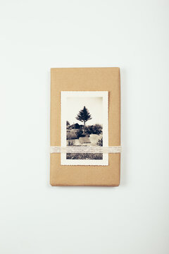 Gift package with old photo