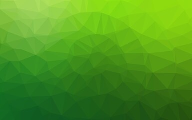Light Green vector shining triangular pattern. Modern geometrical abstract illustration with gradient. Completely new design for your business.