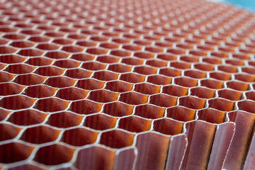Naklejka premium Honey comb use for fiber glass resin composite factory