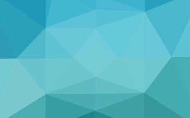 Light BLUE vector triangle mosaic cover. A sample with polygonal shapes. Polygonal design for your web site.