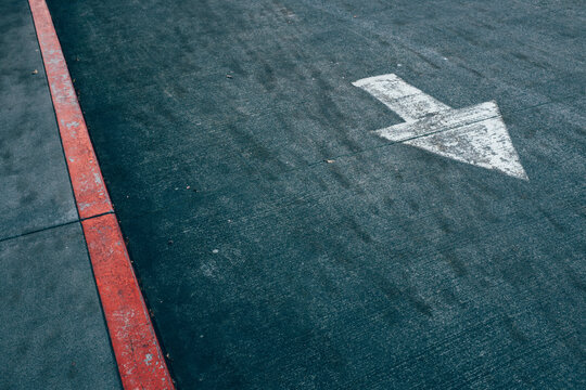 Directional arrow on street