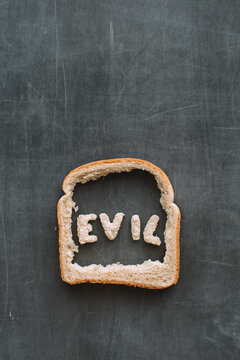 Evil Text Made From Bread